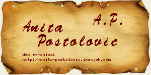 Anita Postolović vizit kartica